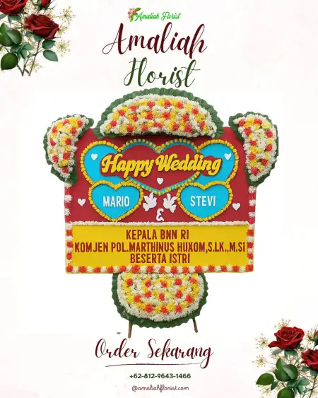 Papan Bunga Pernikahan Gedong Dalem